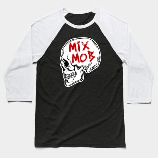 Mix Mob Skull (Red) Baseball T-Shirt